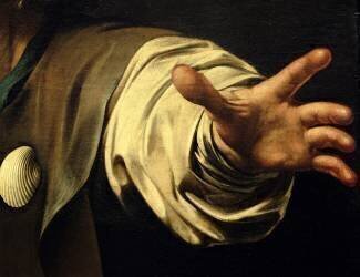 The Supper at Emmaus - detail (Caravaggio) - Muzeo.com