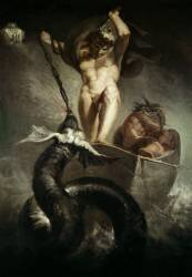 Thor fighting the Midgard serpent (Johann Heinrich Füssli) - Muzeo.com