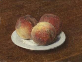 Three Peaches on a Plate (Henri Fantin-Latour) - Muzeo.com