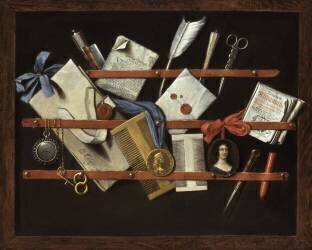 Trompe l'oeil-Stillleben (Edwaert Colyer) - Muzeo.com