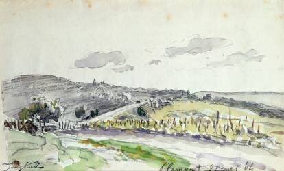 View of Clamart (Johan Barthold Jongkind) - Muzeo.com