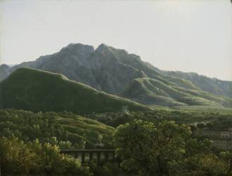View of the Bridge and Part of the Town of Cava (Jean-Joseph-Xavier Bidauld) - Muzeo.com