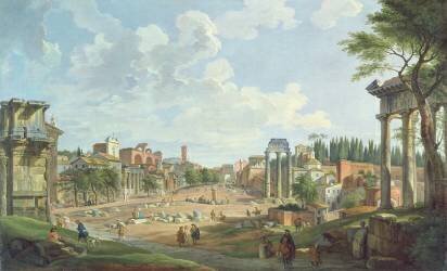 View of the Roman Forum (Giovanni Paolo Pannini) - Muzeo.com