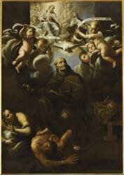 Vision de saint Pierre d'Alcantara (Bernardino Mei) - Muzeo.com