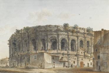 Vue de l'amphithéatre de Nîmes (Victor-Jean Nicolle) - Muzeo.com