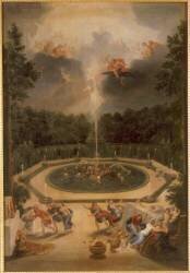Vue du Bassin de l'Encelade, avec le festin de Lycaon (Jean Cotelle the Younger) - Muzeo.com