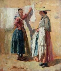 Washerwomen in Antibes (Jean-Louis-Ernest Meissonier) - Muzeo.com