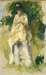 Woman Standing by a Tree (Auguste Renoir) - Muzeo.com