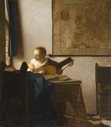 Woman with a Lute (Johannes Vermeer) - Muzeo.com