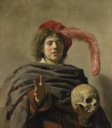 Young Man holding a Skull (Frans Hals) - Muzeo.com