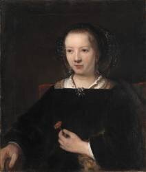 Young Woman with a Carnation (Willem Drost) - Muzeo.com
