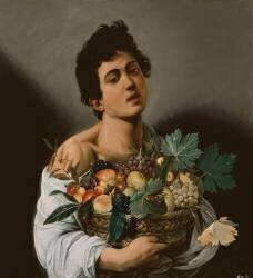 Youth with a Basket of Fruit (Caravaggio) - Muzeo.com