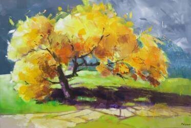 Arbre jaune (Pascal Langevin) - Muzeo.com