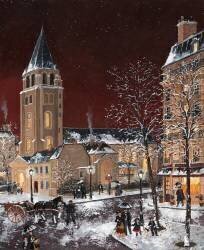 Christmas soon at Saint Germain des Prés II (Fabienne Delacroix) - Muzeo.com