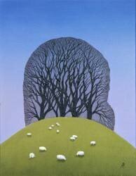 Hilltop with Sheep (Ann Brain) - Muzeo.com