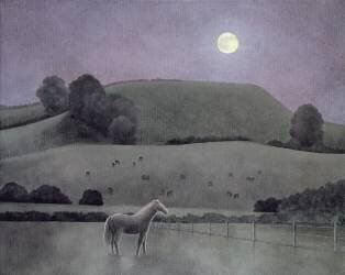 Horse in Moonlight (Ann Brain) - Muzeo.com