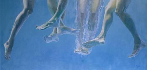 Plunge (oil on board) (William Ireland) - Muzeo.com