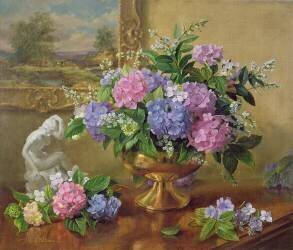 Still Life of Hydrangeas and Lilacs (Albert Williams) - Muzeo.com