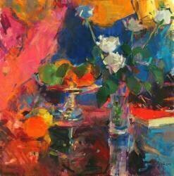 Still Life with White Roses (Peter Graham) - Muzeo.com