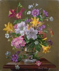 Summer arrangement in a glass vase (Albert Williams) - Muzeo.com