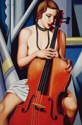 Woman with Cello (Catherine Abel) - Muzeo.com