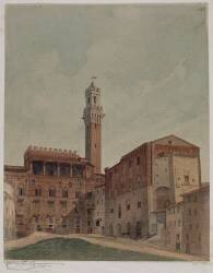 Album d'Italie : Sienne, église Saint-Clément, façade postérieure (Louis Boitte) - Muzeo.com
