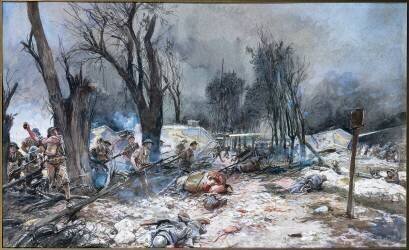 Attaque de l'armée américaine à Saint-Pierre-Aigle, 18 juillet 1918 (François Flameng) - Muzeo.com