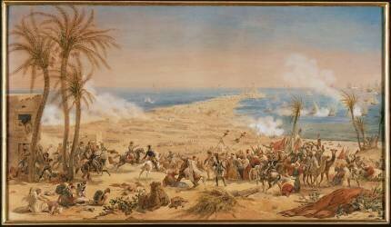 Bataille d'Aboukir le 25 juillet 1799 (d'après le tableau de Lejeune à Versailles) (Louis-François Aubry) - Muzeo.com