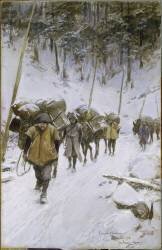 Chasseurs alpins, Gaschney (Alsace), 18 janvier 1916 (François Flameng) - Muzeo.com