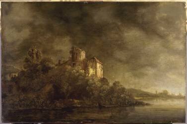 Château dominant une rivière (Frans de Hulst) - Muzeo.com