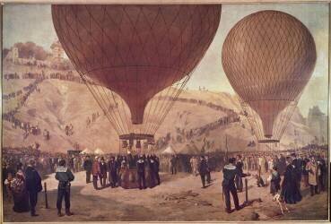 Départ de Gambetta pour Tours sur l'Armand-Barbès, le 7 octobre 1870, à Montmartre (Jules Didier) - Muzeo.com