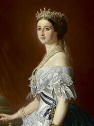 Eugénie de Montijo de Guzman (1826-1920), impératrice des Français - portrait officiel en 1855 (Franz Xaver Winterhalter) - Muzeo.com