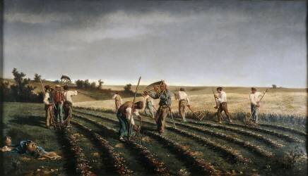 Faucheur de sainfoin à Chambaudoin (Loiret) (Edmond Hédouin) - Muzeo.com