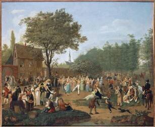 Fête de village. Danse sous l'arbre (Joseph-Marie Flouest) - Muzeo.com