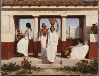 Femmes grecques à la fontaine (Dominique-Louis Papety) - Muzeo.com