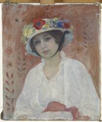 Figure de jeune fille (Henri Lebasque) - Muzeo.com