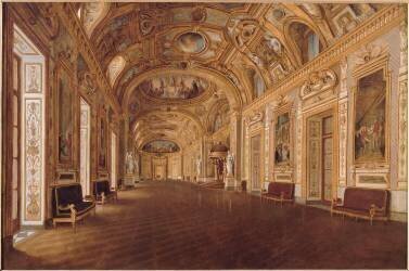 Galerie du trône sous le Second Empire au palais du Luxembourg (actuelle Salle des Conférences) (Victor Duval) - Muzeo.com