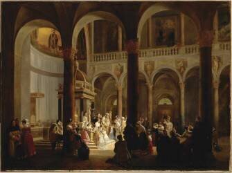 La confirmation par un évêque grec dans la basilique de Sainte-Agnès-hors-les-murs à Rome (Hortense Haudebourt-Lescot) - Muzeo.com