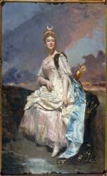 La Marquise d'Hervey Saint-Denys en Diane (Raimundo de Madrazo y Garreta) - Muzeo.com