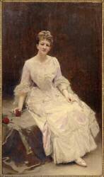 La marquise d'Hervey Saint-Denys, assise (Federico de Madrazo y Kuntz) - Muzeo.com