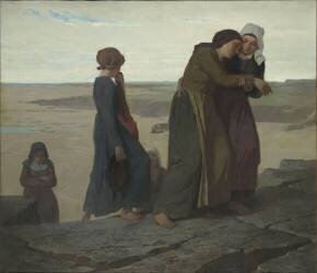 La veuve ou famille de pêcheurs (Evariste Vital Luminais) - Muzeo.com
