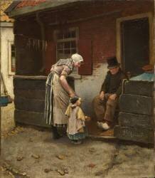La Visite au grand-père (Bernardus-Johannes Blommers) - Muzeo.com