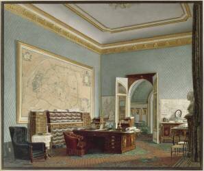 Le Cabinet de travail de l'empereur Napoléon III, aux Tuileries (Jean-Baptiste Fortuné de...) - Muzeo.com