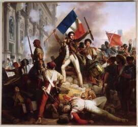 Le combat devant l'Hôtel de Ville, le 28 juillet 1830 (Jean Victor Schnetz) - Muzeo.com