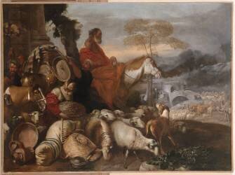 Le départ de Jacob de Mésopotamie. (Giovanni Benedetto Castiglione) - Muzeo.com