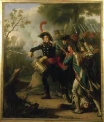 Le général Duhesme battant la charge à Dierscheim, le 20 avril 1797 (Charles Thévenin) - Muzeo.com