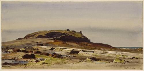 Le Grand Bé, passage des piétons, à Saint-Malo (Eugène Isabey) - Muzeo.com