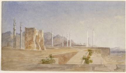 Le grand escalier de Persépolis (Eugène Napoléon Flandin) - Muzeo.com