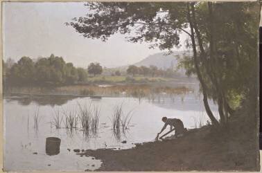 Le matin au bord du Doubs (Alexandre Rapin) - Muzeo.com