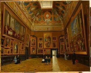 Le Salon Carré du Louvre en 1875 (Lucjan Przepiorski) - Muzeo.com